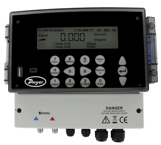 Dwyer Ultrasonic Flowmeter Set, Series UFC